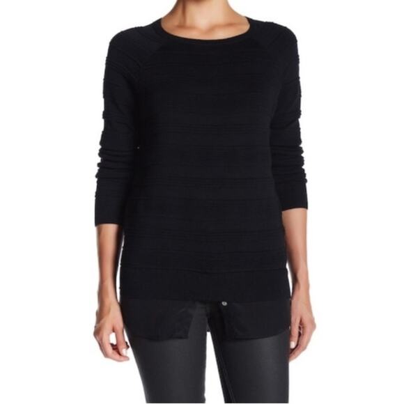 Brochu Walker the Desi pull over cotton modal silk black sweater NWOT Small $328 - Picture 1 of 7